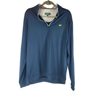 Peter Millar Masters Quarter Zip Pullover Navy Blue Performance Golf Mens XL